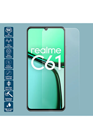 Realme C61 İçin Uyumlu Nano Ekran Koruyucu Film