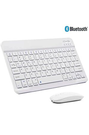 Vorcom Quartzpro/Quartzlite Tablet İçin Uyumlu Slim Şarjlı Türkçe Bluetooth Klavye ve Mouse Seti