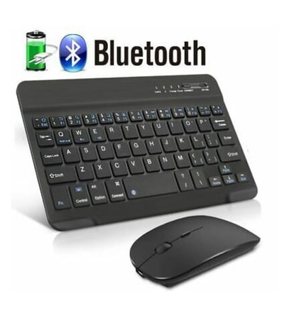 Lenovo Tab M10 FHD Plus TB-X606F Tablet için Uyumlu Mini Slim Şarjlı Bluetooth Klavye ve Mouse Seti