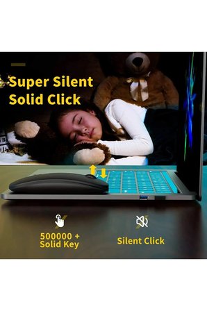 Xiao mi Redmi Pad 2 11" Tablet Uyumlu RGB LED Işıklı Bluetooth + 2.4GHz Kablosuz Şarjlı Mouse