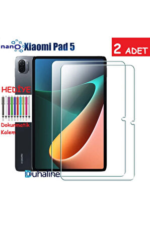 2 ADET Xiaomi Pad Mi Pad 5/5 Pro 11" Tam Uyumlu Ekran Koruyucu Şeffaf Cam Nano HD Esnek Kırılmaz