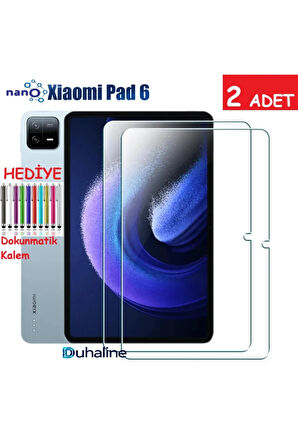 2 ADET Xiaomi Pad Mi Pad 6/6 Pro 11" Tam Uyumlu Ekran Koruyucu Şeffaf Cam Nano HD Esnek Kırılmaz