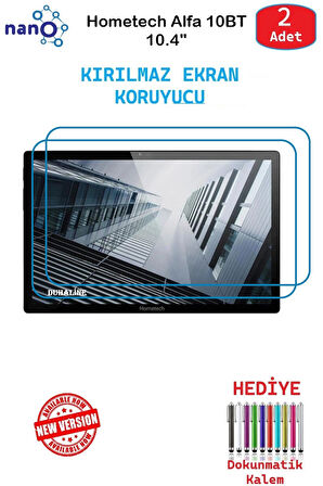 Hometech Alfa 10BT 10.4" İçin Nano Ekran Koruyucu 9h Esnek 2 ADET