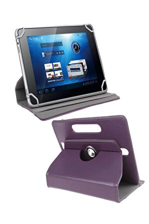 Samsung Galaxy Tab A9 SM-X110 8.7" Uyumlu Üniversal Dönerli Standlı Tablet Kılıfı +Dokunmatik Kalemi Hediye