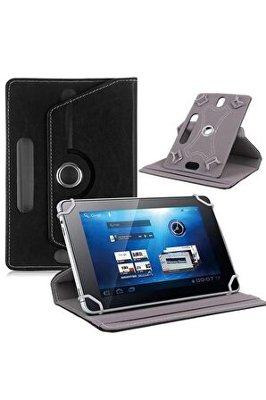 Samsung Galaxy Tab A9 SM-X110 8.7" Uyumlu Üniversal Dönerli Standlı Tablet Kılıfı +Dokunmatik Kalemi Hediye