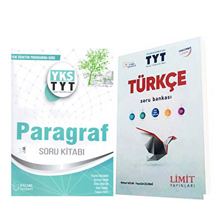 Limit TYT Türkçe ve Palme Yayınları Paragraf Soru Bankası Seti 2 Kitap