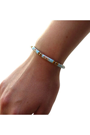 Doğal Agalmatolite Taşlı El Yapımı Bileklik – Dengeleyici ve Ruh Dinginliği Destekleyici