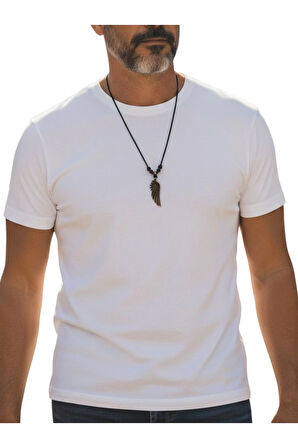 El Yapımı Kanat Kolye – Ayarlanabilir Pamuk İpli & Ahşap Boncuklu