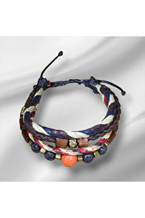 Şık Salas Erkek Bileklik | Ayarlanabilir Asansör Kapamalı Bohem Stil 1