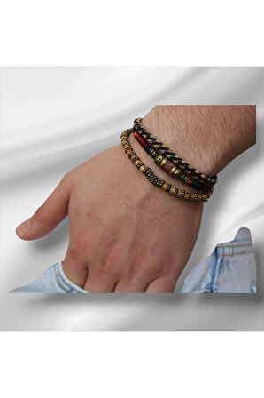 Şık Salas Erkek Bileklik | Ayarlanabilir Asansör Kapamalı Bohem Stil 2