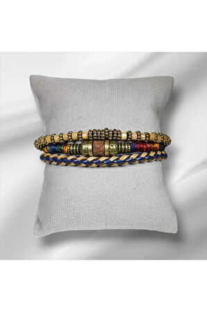 Şık Salas Erkek Bileklik | Ayarlanabilir Asansör Kapamalı Bohem Stil 2