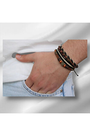 Salaş Bohem Erkek Bileklik | Ayarlanabilir Asansör Kapama