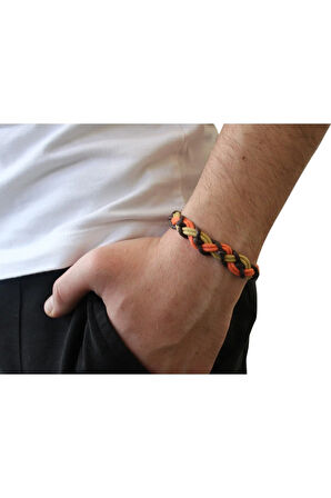 Baharın Renkleri İp Bileklik ( Turuncu-Kahverengi- Hardal) Renk