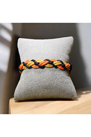 Baharın Renkleri İp Bileklik ( Turuncu-Kahverengi- Hardal) Renk