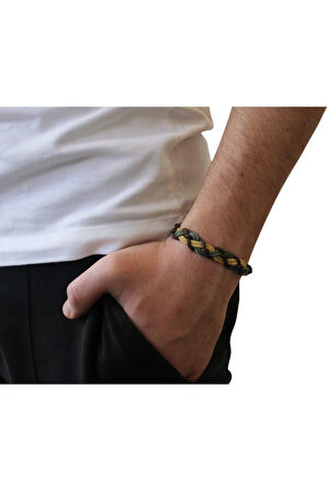 Baharın Renkleri İp Bileklik ( Hardal -Kahverengi- Yeşil ) Renk