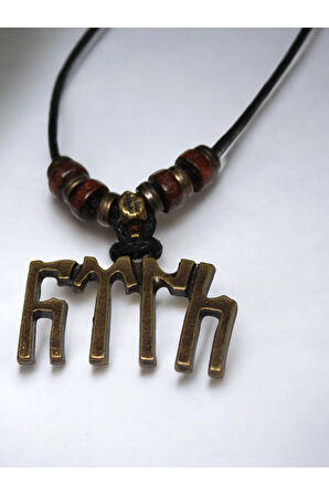 El Yapımı Göktürk Kolye – Ayarlanabilir Pamuk İp & Ahşap Boncuk