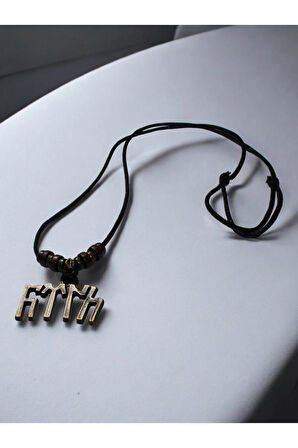 El Yapımı Göktürk Kolye – Ayarlanabilir Pamuk İp & Ahşap Boncuk