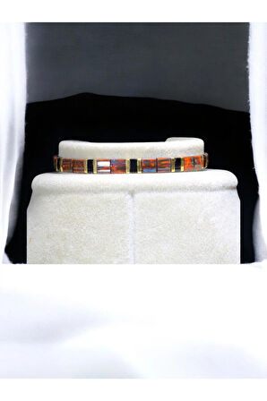 Tila Boncuklarla Zarif ve Renkli Bileklikler Serisi - Desenli Kızıl