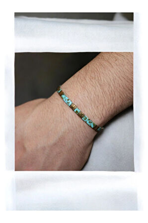 Tila Boncuklarla Zarif ve Renkli Bileklikler Serisi - Desenli Turkuaz