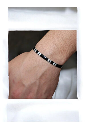 Tila Boncuklarla Zarif ve Renkli Bileklikler Serisi - Siyah -Beyaz Tila