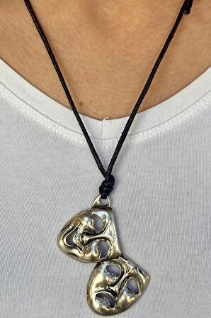 Tiyatro Zamak Motifli Tasarım Ayarlanabilir Pamuk İp Kolye 04