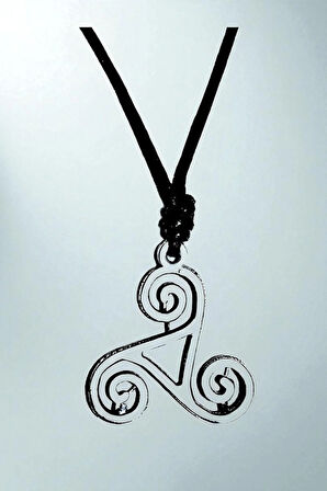 Alpha Beta Omega Sembollü Kolye – Zamak Metal Tasarım, Ayarlanabilir Pamuk İp