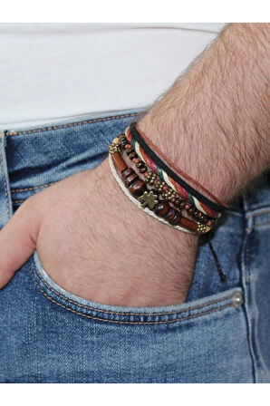 El Yapımı Yaprak Figürlü Bileklik | Dönüşüm ve Yenilenme Temalı Bohem Takı | Hediye Bileklik