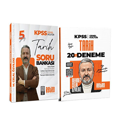 Retro Yayıncılık KPSS Genel Kültür Tarih Soru Bankası ve Deneme Seti 2 Kitap