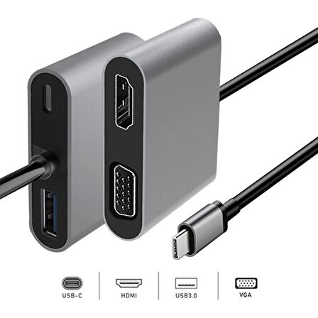 DEXIM DHU0004 PREMIUM 4IN 1USB-C ÇOĞALTICI