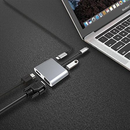 DEXIM DHU0004 PREMIUM 4IN 1USB-C ÇOĞALTICI