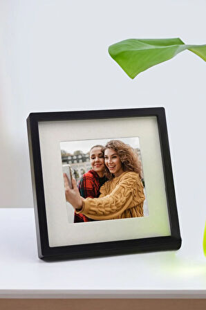 Siyah Dereceli Termos & Siyah Kupa & Filtre Kahve & Siyah Paspartulu Çerçeve Hediye Seti