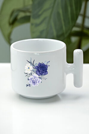 Ham Bez El Çantası & Mavi Tasarım Fular & Perceive Kadın Parfüm & Baskılı T Kupa Hediye Seti