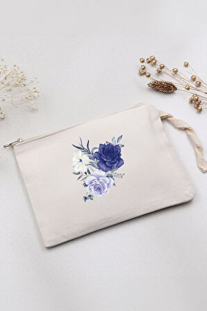 Ham Bez El Çantası & Mavi Tasarım Fular & Perceive Kadın Parfüm & Baskılı T Kupa Hediye Seti