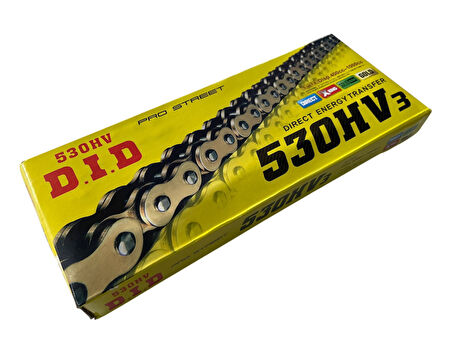 Motosiklet Zincir 530 X 128 Bakla Oringli Gold Did