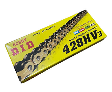 Motosiklet Zincir 428 X 128 Bakla Oringli Gold DİD