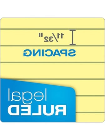Legal Pad Not Defteri - 50 Yaprak, 3-Delik Delikli, 21,6 x 29,8 cm