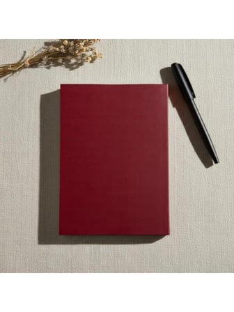 Bordo Çizgili Not Defteri - A5 Boyut