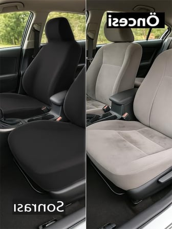 Siyah Oto Koltuk Kilifi, Modern Tasarım, BMW Uyumlu