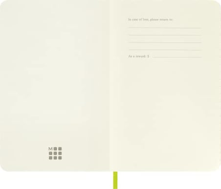 Moleskine Yumuşak Kapak Defter Limon Yeşili (Çizgili - 9X14)