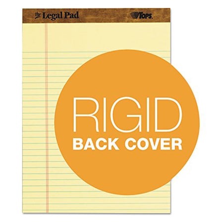 The Legal Pad Yazma Pedleri, 20,8 cm x 25,08 cm x 25,08 cm, Kanarya Kağıdı, Yasal Kural, 50 Yaprak, 3'lü Paket (75327)