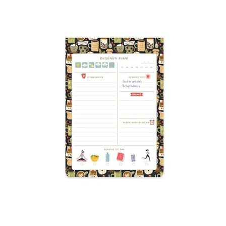 A5 Günlük Planner Blok - Kahve