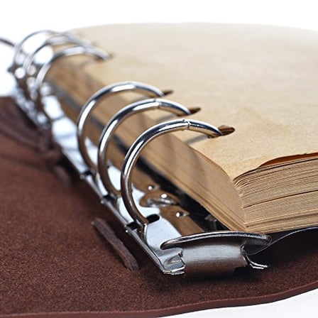 Vintage doldurulabilir notebook, birinci sınıf PU-Deri klasik kabartmalı Travel Journal günlük boş sayfa ve retro kolye ucu