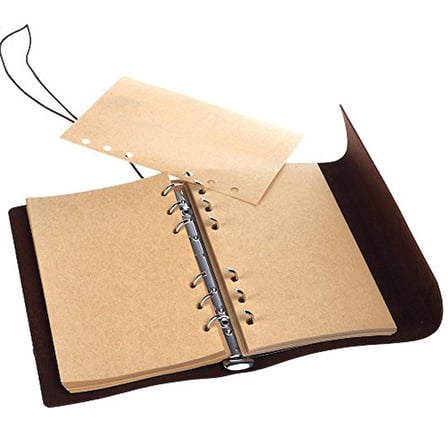 Vintage doldurulabilir notebook, birinci sınıf PU-Deri klasik kabartmalı Travel Journal günlük boş sayfa ve retro kolye ucu