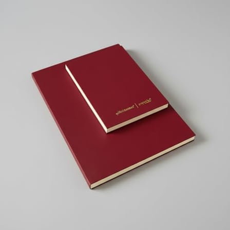 Fark Tanıtım Çizgili Not Defteri – 64 Yaprak, 90 gr Ivory Kağıt, Amerikan Ciltli Not Defteri, Ofis ve Günlük Kullanım İçin İdeal (Bordo, A5 (14,8cm x 21cm))