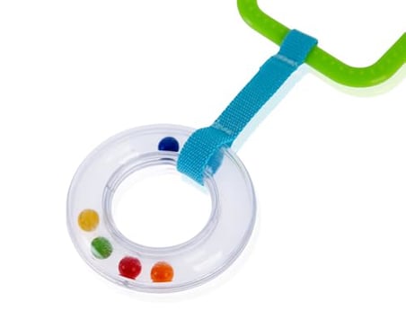Babyjem Çıngıraklı Puset Halkası Kare Yeşil 8681049238771