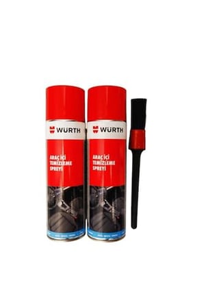 Würth Araç Içi Temizleme Köpüğü 2 Adet 500 Ml 500 Ml Ve Detaylı Temizlik Fırçası