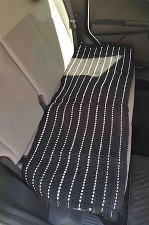Terletmez Oto Kilim Ön Ve Arka 3'lü Serme Set Serme Kilim Siyah Beyaz, yuuıoo8997