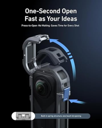 Insta360 X5 Utility Metal Çerçeve | Metal Frame for Insta 360 X5 | Insta360 X5 için Koruyucu ÇErçeve