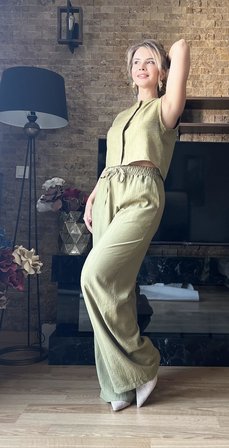 Tiril Tiril Yazlık Kadın Yelek Pantolon İkili Takım