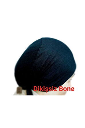 BONE FIRFIRSIZ HİJAB, TESETTÜR BONE, SİYAH PENYE DİKİŞSİZ DÜZ RAHAT BONE 2 ADET